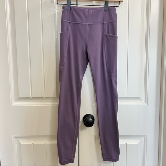 Athleta Girl High Rise Stash Your Treasures Tight in Purple, Size L (12) - Picture 1 of 9